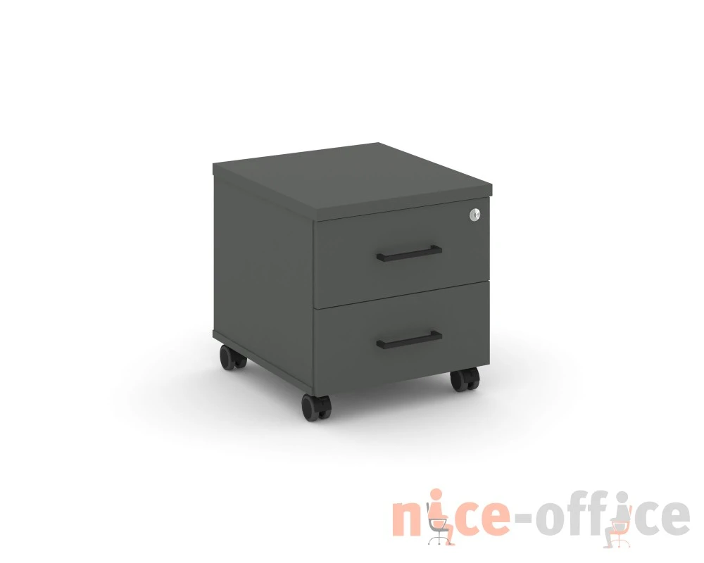 Тумба мобильная 2 ящ. Стандартные колеса 416x460x437 Стайл Проджект / Style Project