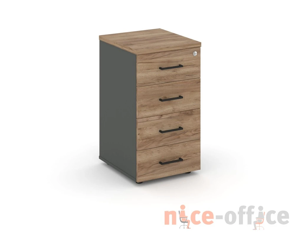 Тумба опорная/приставная с ящиками 416x460x750 Стайл Проджект / Style Project