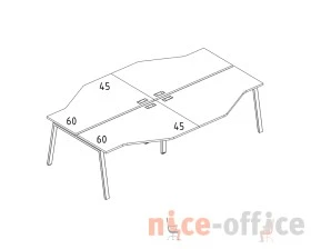 Рабочая станция на металлокаркасе TRE столы (4х140) Техно A4.PRO images