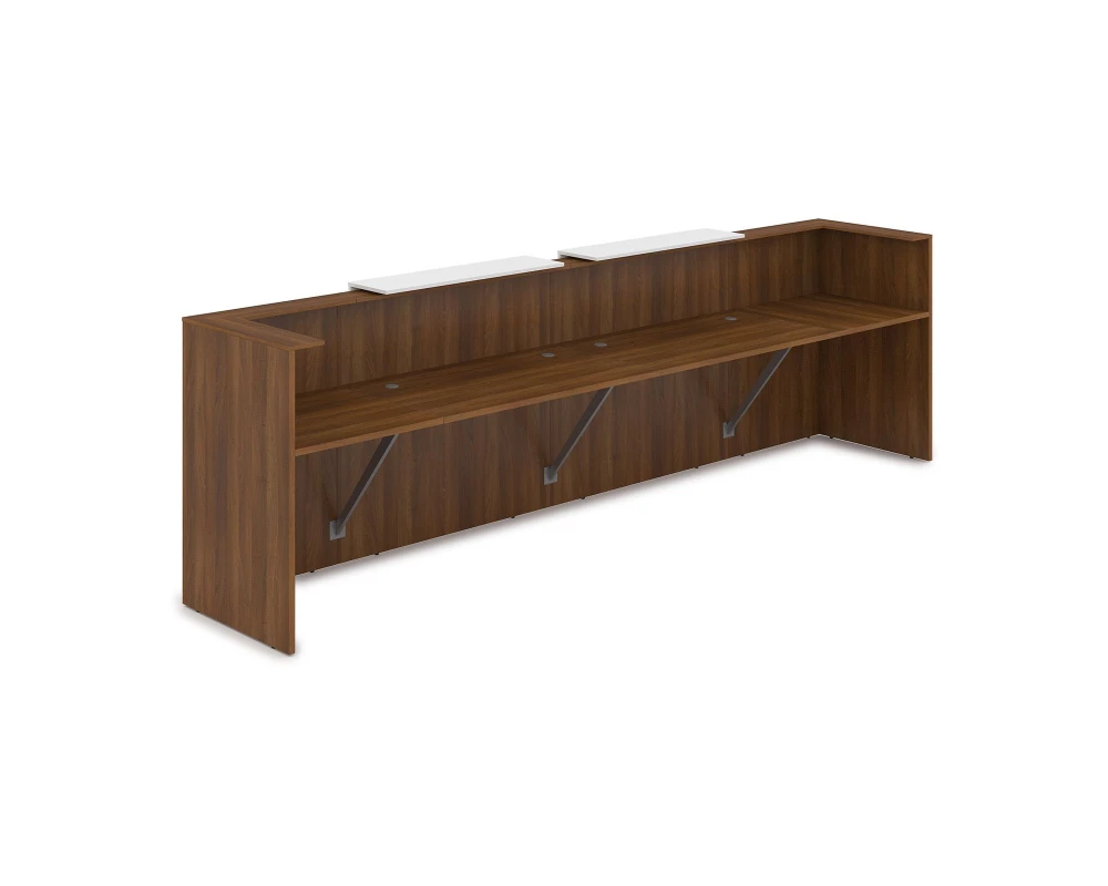 Комплект Ресепшн с фартуком ЛДСП (3854*761*1161) (без подсветки) 1КР-ДС.202 ЛАУНЖ / LOUNGE