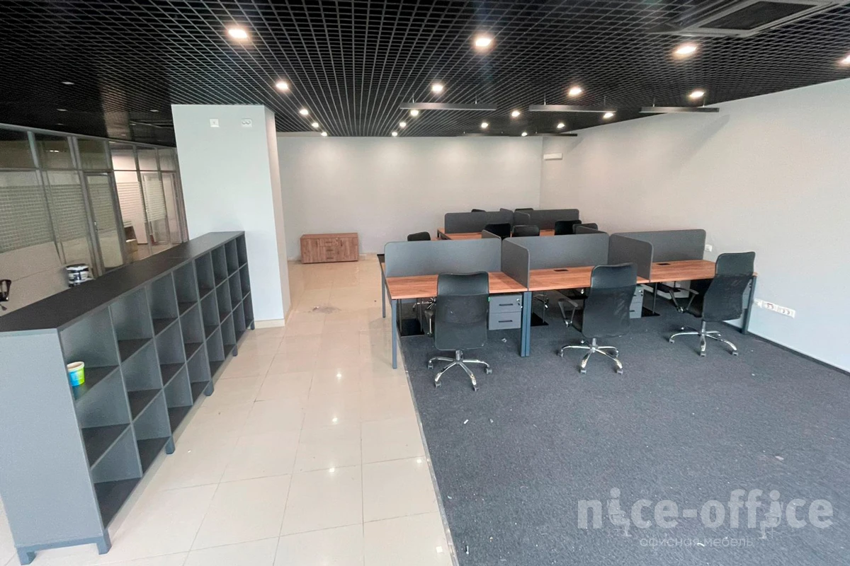 Рабочая станция 2-х сторон. на П-образном каркасе 40 мм 1380x1432x750 Style Project фото в интерьере 2