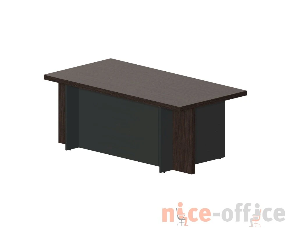Стол руководителя 200х100х77,5 Фабер / Faber Дуб Мокко/Антрацит