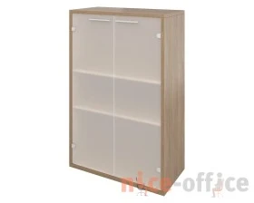 Шкаф низкий 800х400х1250 стекло сатин Дублин images