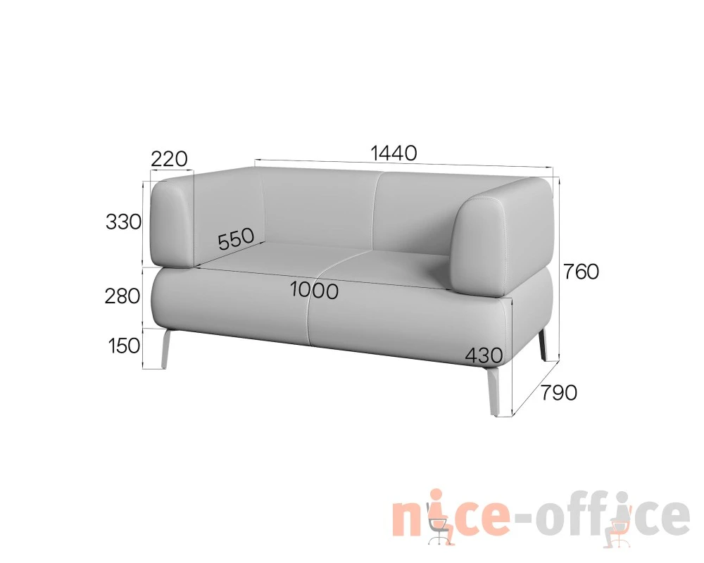 Диван 2-местный Fd2-2 Флойд MVK