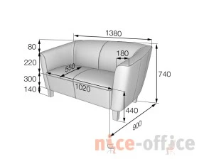 Диван 2-местный Ox2 Оксфорд MVK images