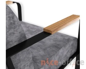 Кресло SHT-AMS1-1 Велюр, Дымный/Черный муар/Брашированный коричневый images