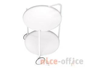 Столик сервировочный SHT-CT60 Белый муар/Белый images