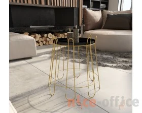 Столик журнальный SHT-CT6 Золото/Черный муар images