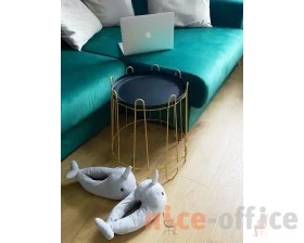 Столик журнальный SHT-CT6 Золото/Черный муар images