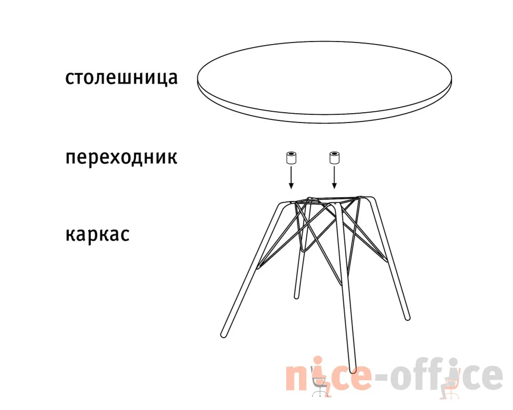 Столик журнальный SHT-S37/ЛДСП 60/60 Медный металлик/Дуб сонома