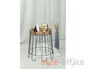 Столик кофейный SHT-CT26 Черный муар/Прозрачный лак images