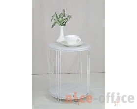 Столик кофейный SHT-CT33-1 Белый муар/Бетон лофт images
