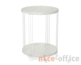 Столик кофейный SHT-CT33-1 Белый муар/Бетон лофт images