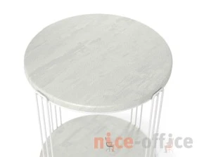 Столик кофейный SHT-CT33-1 Белый муар/Бетон лофт images