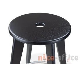 Стул барный SHT-S146 Дерево, Черный/Нерж images