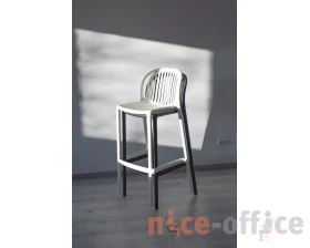 Стул барный SHT-S182-1 Пластик, Белый images