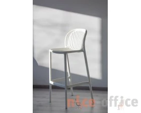 Стул барный SHT-S182-1 Пластик, Белый images