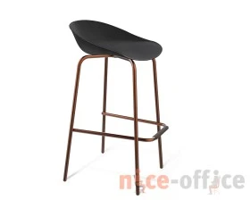 Стул барный SHT-ST19/S29P Пластик, Черный/Медный металлик images
