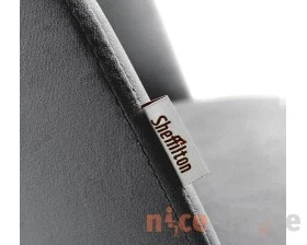 Стул барный SHT-ST35-1/S128 Велюр, Угольно-серый/Хром/Белый муар images