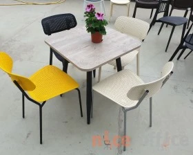 Стул офисный SHT-S85М Пластик, Желтый/Черный images