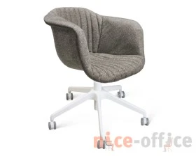 Стул подъемно-поворотный SHT-ST31-C1/S154 Ткань, Пепельный/Белый images