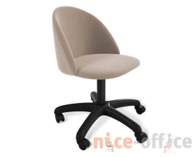 Стул подъемно-поворотный SHT-ST35/S120P Велюр, Латте/Черный муар images