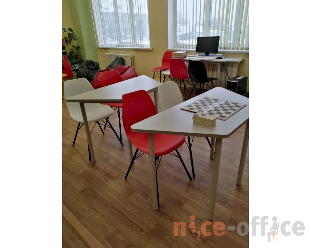 Стул SHT-ST29/S37 белый Пластик, Белый/Черный муар