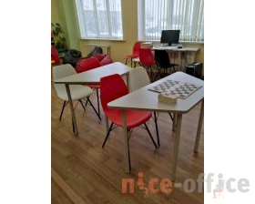 Стул SHT-ST29/S37 белый Пластик, Белый/Черный муар images